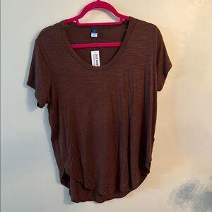 Old Navy Brown Relaxed Short Sleeve Tee